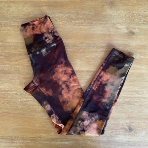 Fleo Tie-Dye Rust & Olive High-Waist Leggings